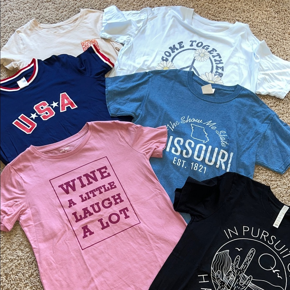 6 various tshirts